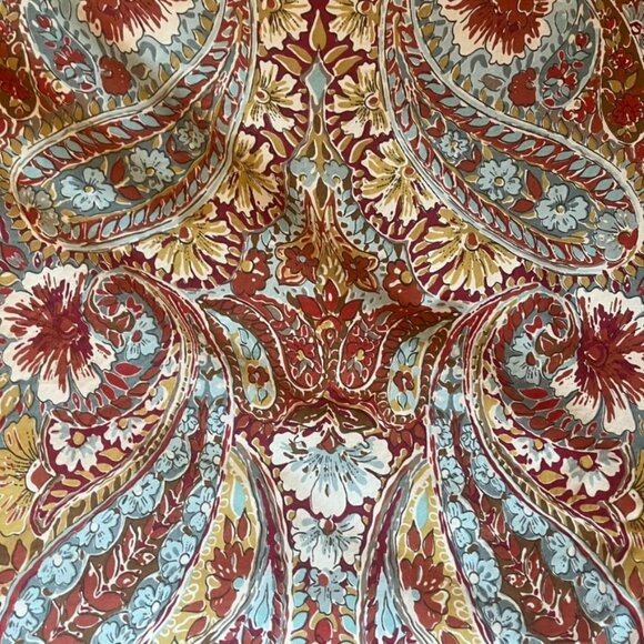 Pottery Barn Bella Paisley Twin Duvet Organic Cotton Multicolor Boho 2 Available - Picture 3 of 5